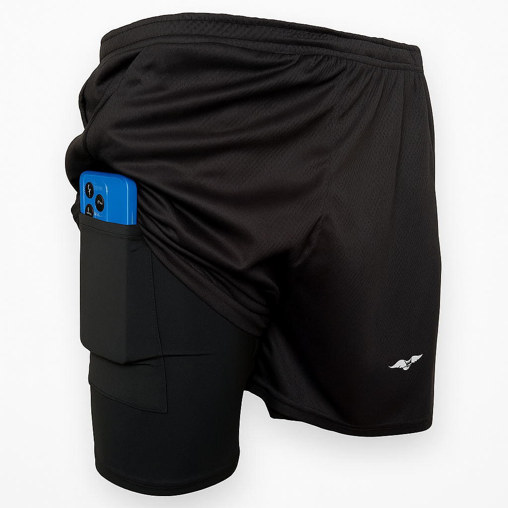 Shorts Masculino Bermuda Compressão Para Corrida-Treino