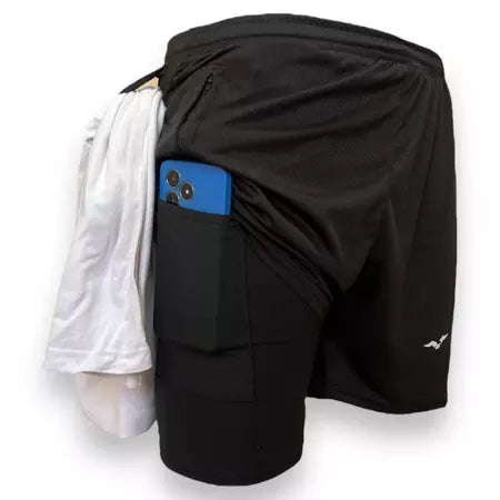 Shorts Masculino Bermuda Compressão Para Corrida-Treino